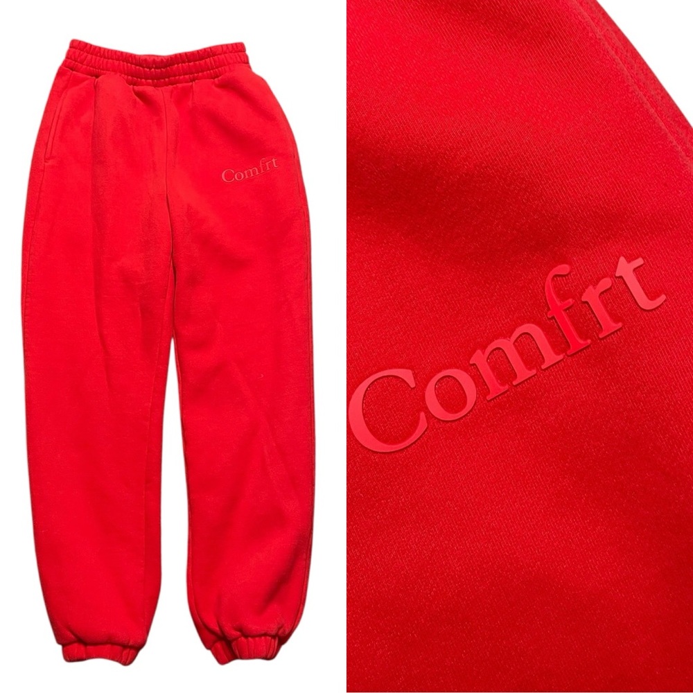 Comfrt Women's Red Track Pants